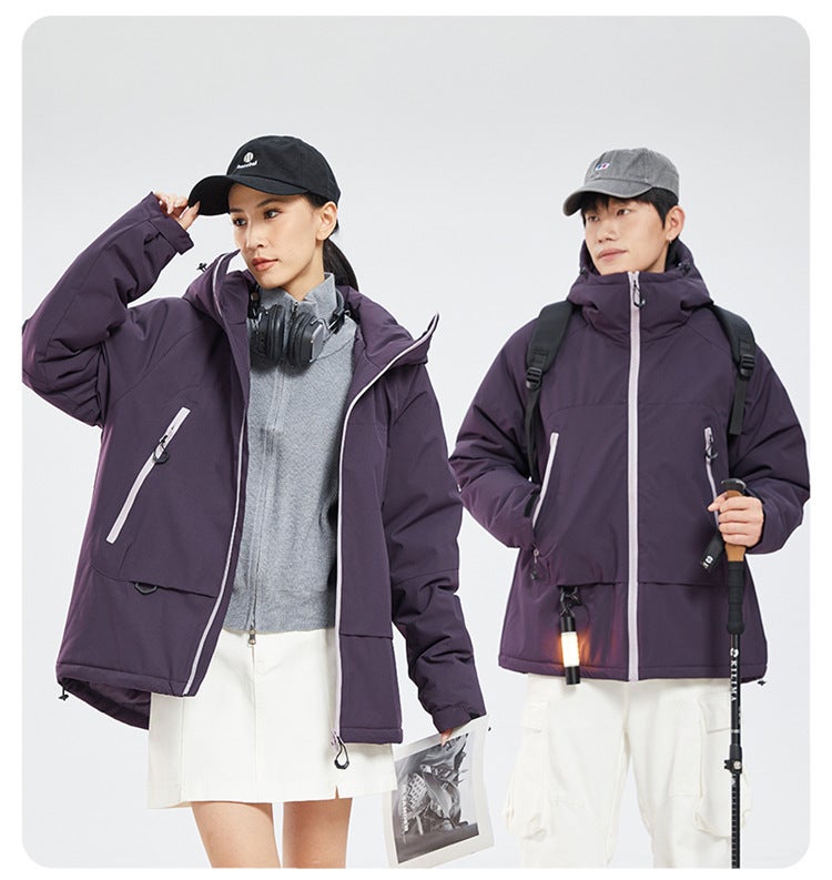 Bx He Tong Hooded Waterproof Jacket – Unisex Autumn Cardigan for Outdoor Activities - Image 1